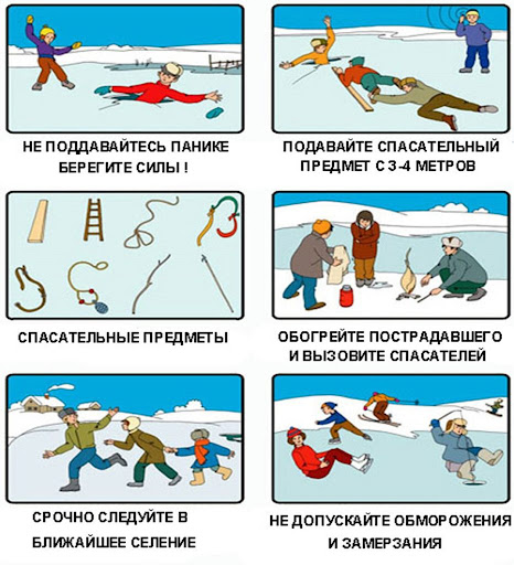 правила поведения на водоемах зимой