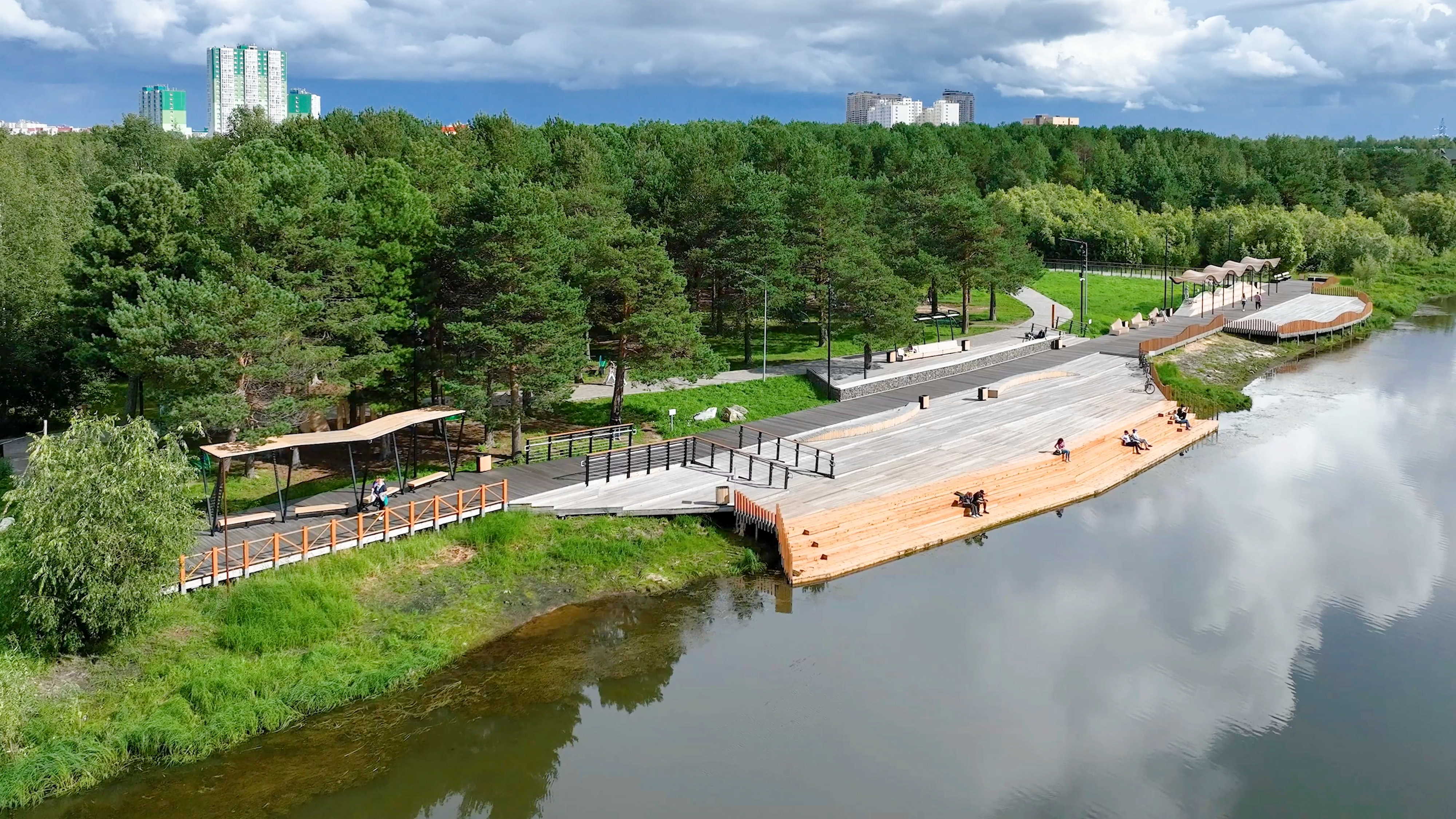 фото набережной в парке